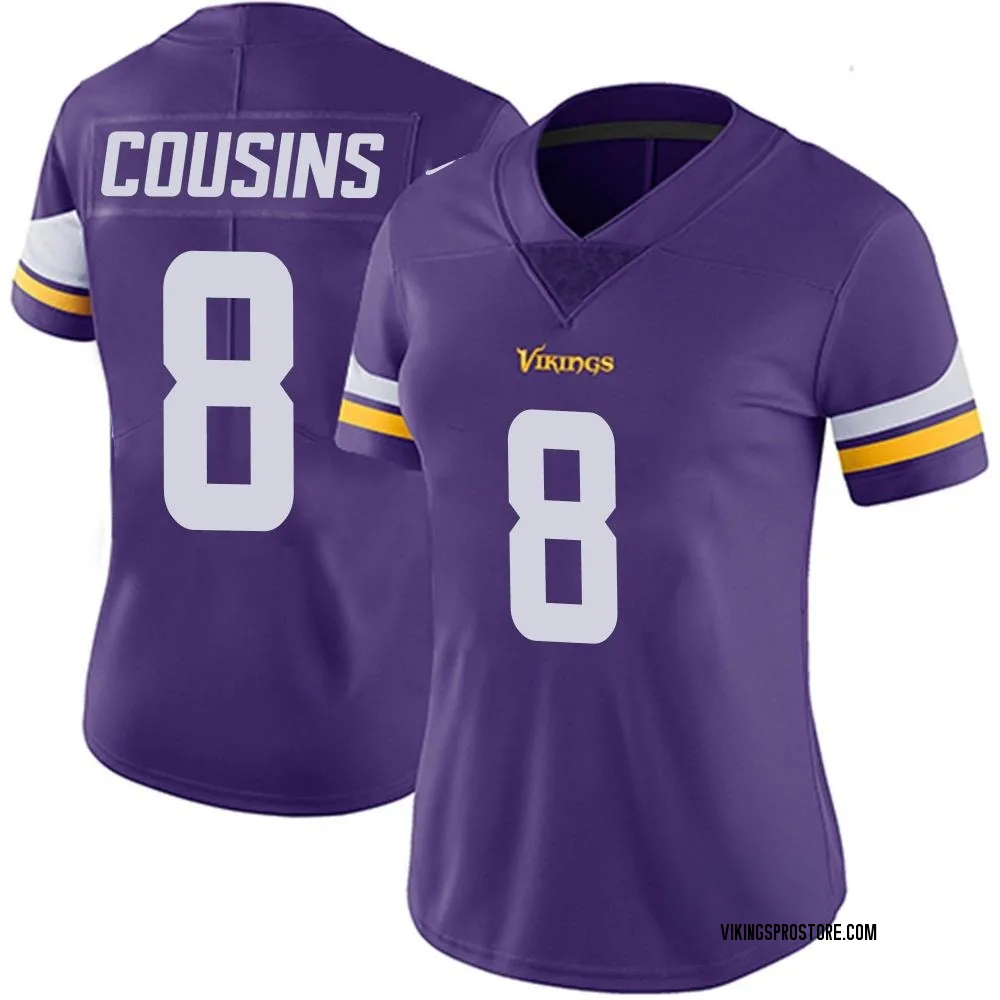 Women's Limited Kirk Cousins Minnesota Vikings Purple Team Color Vapor Untouchable Jersey