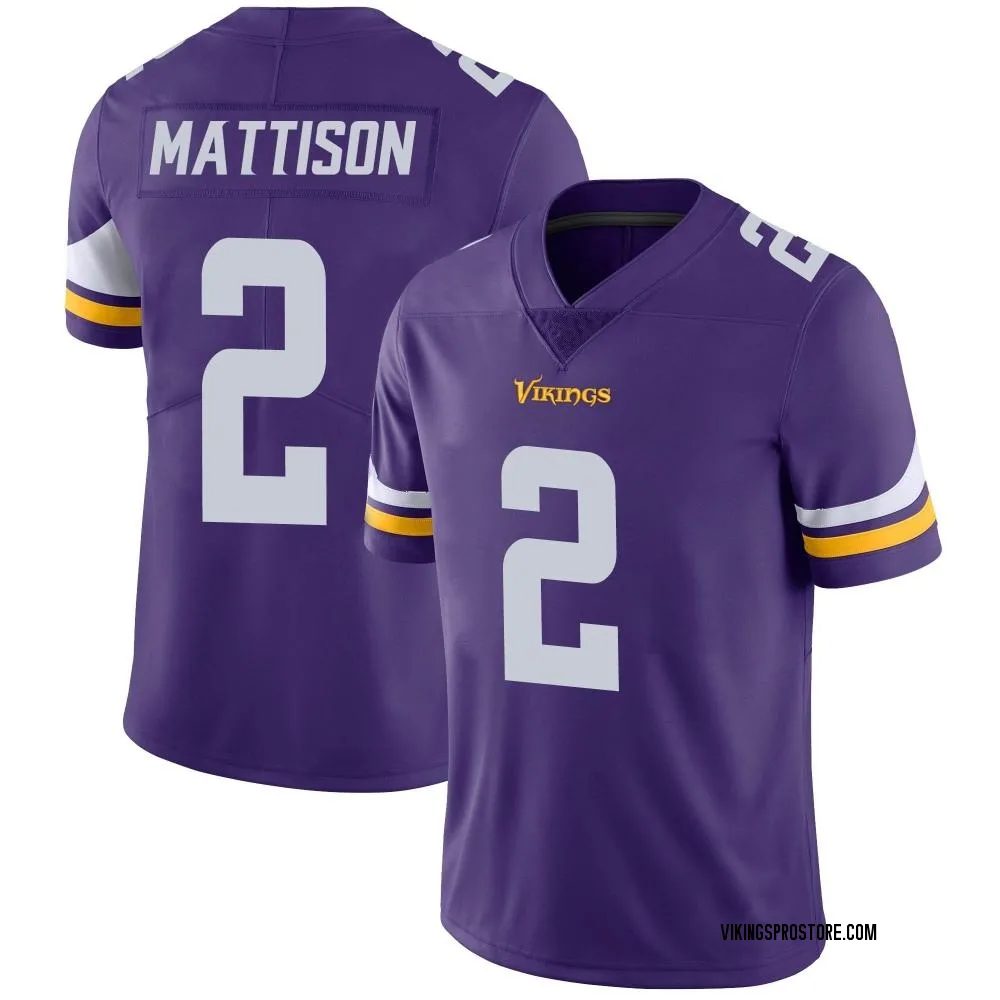 Youth Limited Alexander Mattison Minnesota Vikings Purple Team Color Vapor Untouchable Jersey